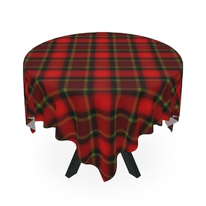Tablecloth, Plaid Tablecloth, Red Tablecloth, Classic Tablecloth, Holiday Tablecloth, Christmas Tablecloth, Vintage Tablecloth, Table Decor