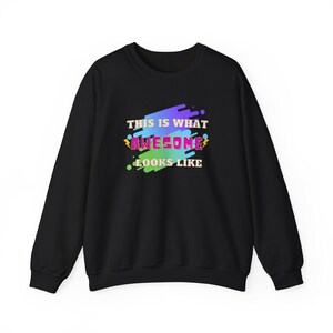 Unisex Sweatshirt, Statement Sweatshirt, Grafik Sweatshirt, Slogan Pullover, Positive Vibes Sweatshirt, Buchstaben Sweatshirt, Rundhals-Shirt
