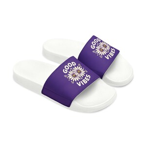Womens Slide Sandals, Good Vibes Slides, Slide Sandals, Summer Sandals, Pool Slide Sandals, Beach Slides, Summer Slippers, Slip on Sandals