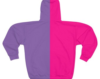 Dual Tone Hoodie, Two Tone Hoodie, Pink Purple Unisex Zip Hoodie, Half & Half Hoodie, Double Color Hoodie, Contrast Hoodie, Bi Color Hoodie - Etsy Dual Tone Hoodie, Two Tone Hoodie, Pink Purple Unisex Zip Hoodie, Half & Half Hoodie, Double Color Hoodie, Contrast Hoodie, Bi Color Hoodie - Etsy