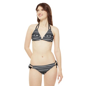 Strappy Bikini Set, Aztec Bikini, String Bikini, Cute Bikini, Sexy Swimwear, Swimming Suit, String Swimsuit, Hot Bikini, Swim Wear, Bikini