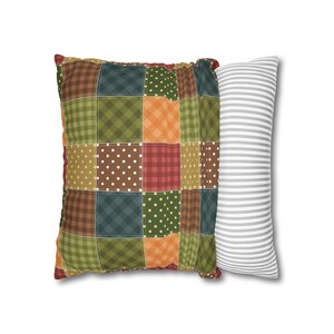 Funda de almohada con estampado de patchwork, funda de almohada con estampado de patchwork, funda de almohada geométrica, funda de almohada moderna, funda de almohada única, funda estampada imagen 8