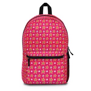 Pink Floral Backpack, Floral Backpack, Floral Bookbag, Floral Print Backpack, Flower Backpack, Girl Backpack, Cool Backpack, Cute backpack