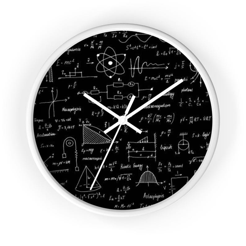 Physics Wall Clock, Science Wall Clock, Science Decor, Science Art ...