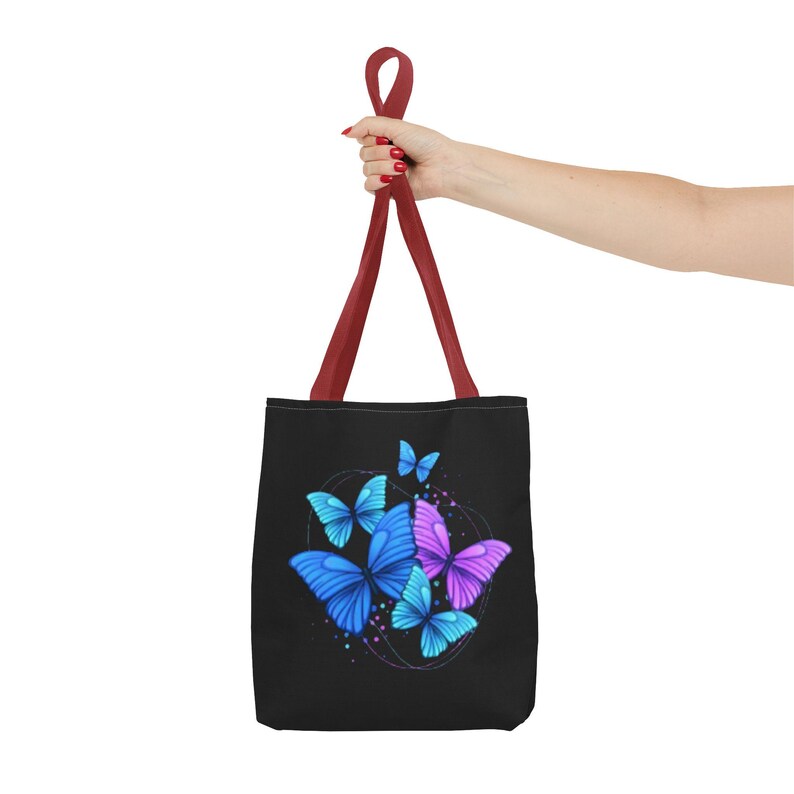 Butterfly Tote Bag, Stylish Tote Bag, Elegant Tote Bag, Chic Tote Bag, Cute Tote Bag, Trendy Tote Bag, Artistic Tote Bag, Nature Tote Bag image 9