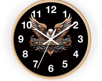 Eagle Wall Clock, Eagle Clock, Eagle Decor Clock, Bird Wall Clock, Unique Wall Clock, Modern Wall Clock, Cool Clock, Silent Wall Clock