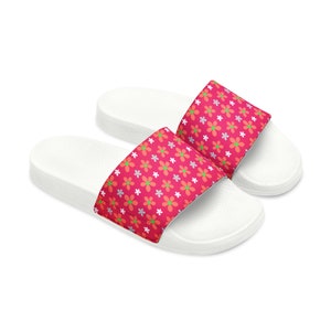 Womens Slide Sandal, Floral Slide Sandals, Slide Sandals, Summer Slippers, Summer Sandals, Pool Slide Sandals, Beach Slides, Slip on Sandals