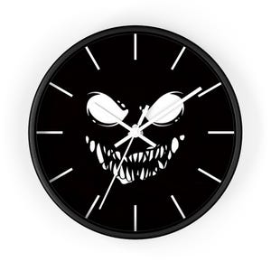 Läskig klocka, kuslig klocka, kuslig väggklocka, Halloweenklocka, kuslig Halloweenklocka, minimalistisk klocka, unik väggklocka