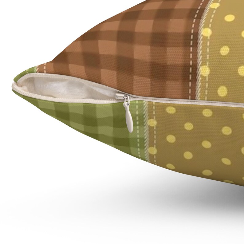 Cojín con estampado de patchwork, cojín cuadrado con estampado de patchwork, cojín de patchwork colorido, cojín único, cojín moderno, cojín geométrico imagen 6