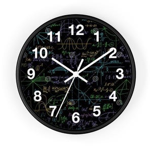 Math Clock, Math Wall Clock, Unique Wall Clock, Kids Clock, Math Teacher, Modern Wall Clock, Classroom Clock, Living Room Clock,  Cool Clock