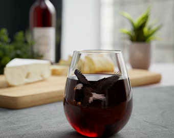 イーグルステムレスワイングラス、バードワイングラス、ハクトウワシ