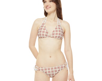 Strappy Bikini Set, Floral Bikini, String Bikini, süßer Bikini, Sexy Bademode, Badeanzug, String Badeanzug, heißer Bikini, Bademode, Bikini