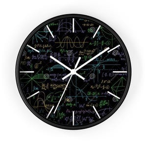 Math Wall Clock, Math Clock, Unique Wall Clock, Kids Clock, Math Teacher, Modern Wall Clock, Classroom Clock, Living Room Clock,  Cool Clock