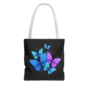 Butterfly Tote Bag, Stylish Tote Bag, Elegant Tote Bag, Chic Tote Bag, Cute Tote Bag, Trendy Tote Bag, Artistic Tote Bag, Nature Tote Bag image 4