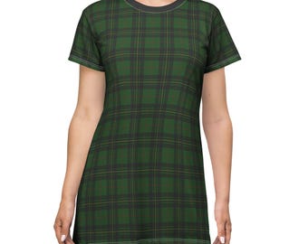 Multi-color Plaid T-shirt Dress - Etsy