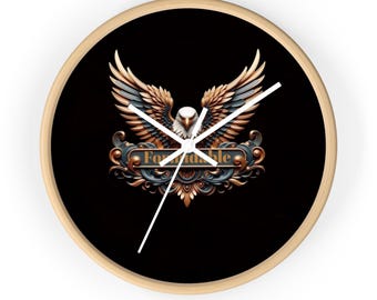 Eagle Wall Clock, Eagle Clock, Ornate Eagle Clock, Bird Wall Clock, Unique Wall Clock, Modern Wall Clock, Cool Clock, Silent Wall Clock