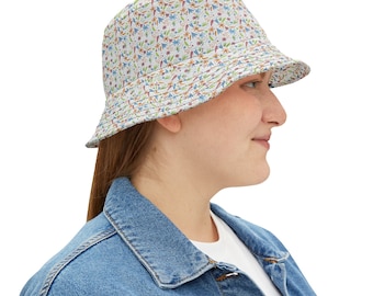 Floral Bucket Hat, Flower Bucket Hat, Colorful Bucket Hat