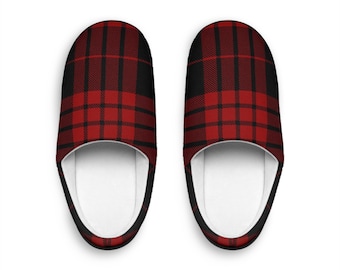 Men's Indoor Slippers, Plaid Slippers, Cute Slippers, House Shoes, Cozy Slippers, Comfy Slides, Bedroom Slippers, Warm Slippers, Dad Gifts