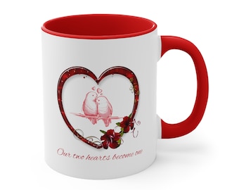 Mok liefdeshart, romantische mok, romantische koffiemok, Valentijnsmok, cadeau vrouw jubileum, vriendin jubileumcadeau, verjaardagscadeau mok