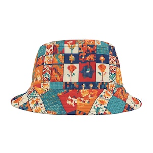 Bucket Hat, Pixel Hat, Pixelated Hat, Unique Bucket Hat, Trendy Bucket Hat, Rave Bucket Hat, Women Sun Hat, Mens Sun Hat, Bell Hat, Gift