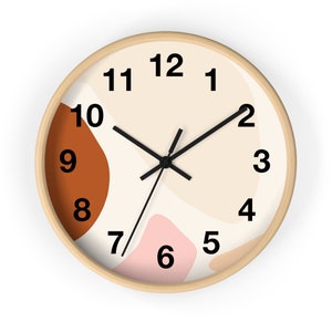 Minimalistische Wanduhr, Minimalistische Uhr, Bunte Uhr, Einzigartige Wanduhr, Moderne Wanduhr, Wohnzimmer Uhr, Coole Uhr, Süße Uhr