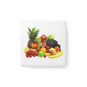 Fruitmagneet, fruitkoelkastdecor, keukendecor, voedselmagneten, natuurmagneten, unieke magneten, schattige koelkastmagneten, decoratieve magneten
