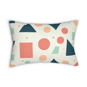 Lumbar Pillow, Geometric Pillow, Modern Pillow, Decorative Cushion, Shapes Design Pillow, Lumbar Support, Home Decor Pillow, Back Pillow