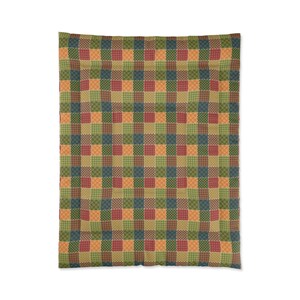 Patchwork Printed Comforter, Patchwork Comforter, Patchwork Pattern Comforter, Geometric Comforter, Unique Comforter, Trendy Comforter image 7