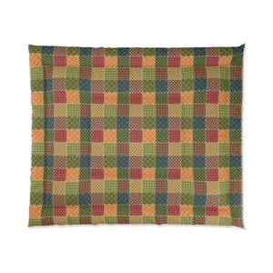 Patchwork Printed Comforter, Patchwork Comforter, Patchwork Pattern Comforter, Geometric Comforter, Unique Comforter, Trendy Comforter image 6