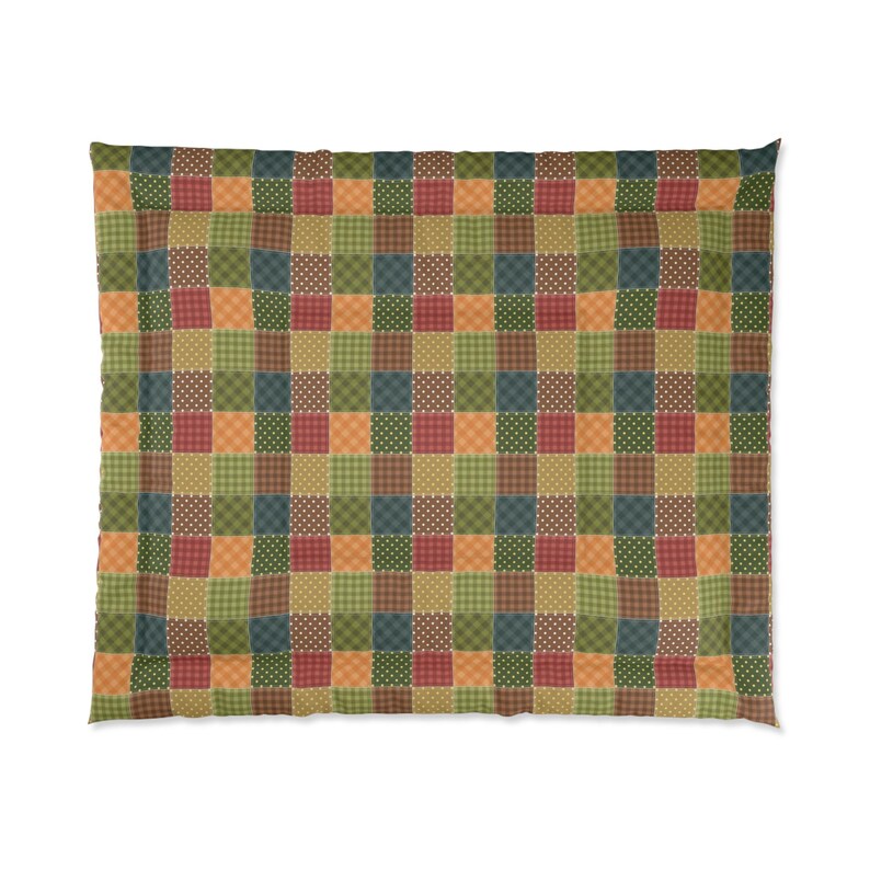 Patchwork Printed Comforter, Patchwork Comforter, Patchwork Pattern Comforter, Geometric Comforter, Unique Comforter, Trendy Comforter image 6