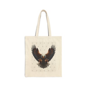 Eagle Geometric Tote Bag, Eagle Tote Bag, Bird Tote Bag, Animal Tote Bag, Shopper Bag, Nature-Inspired Tote, Stylish Tote Bag, Totebag