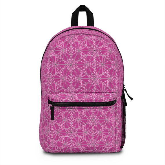 Geometric Pink Backpack Amazon.com | H HIKKER-LINK Geometric Laptop Backpack Stylish  main image 4
