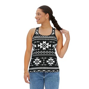 Womens Tank Top, Aztec Tops, Geometric Top, Tribal Top, Tribal Tank Top, Sleeveless Blouse, Ribbed Tank, Aesthetic Tank Top, Summer Tank Top
