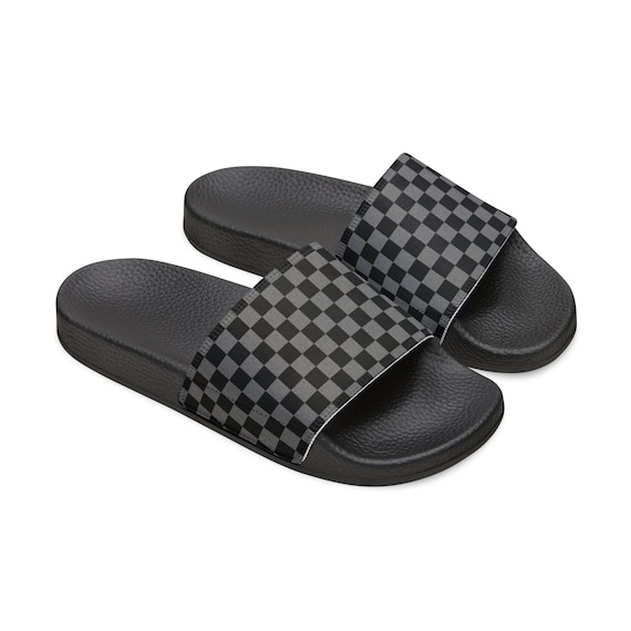 Womens Slide Sandal, Checkers Slide Sandal, Slide Sandals, Summer Sandals,  Pool Slide Sandals, Beach Slides, Summer Slippers, Slip on Sandal - Etsy