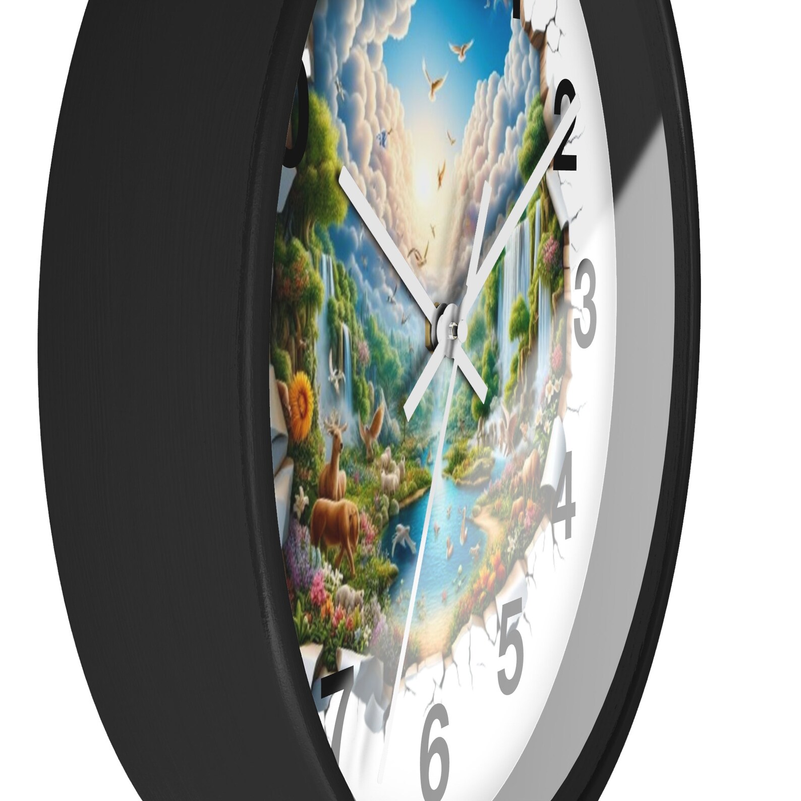 Garden of Eden Clock, Cool Clock, Modern Wall Clock, Living Room Clock ...
