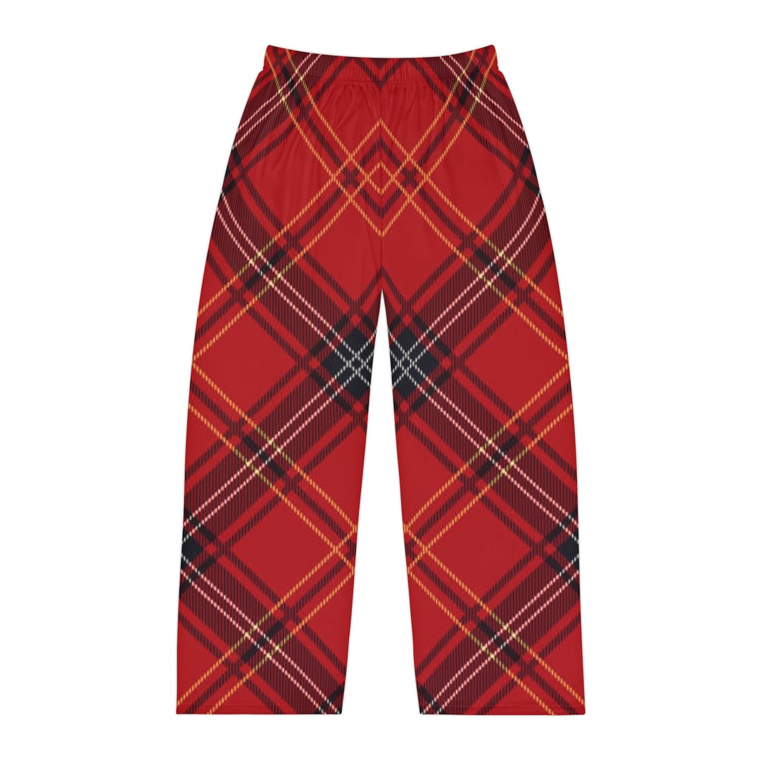 Men's Pajama Pants Red Plaid Pajama Pants Classic Etsy