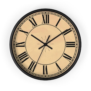 Roman Numeral Clock, Roman Numeral Wall Clock, Vintage Clock, Unique Wall Clock, Office Clock, Living Room Clock, Kitchen Clock, Cool Clock