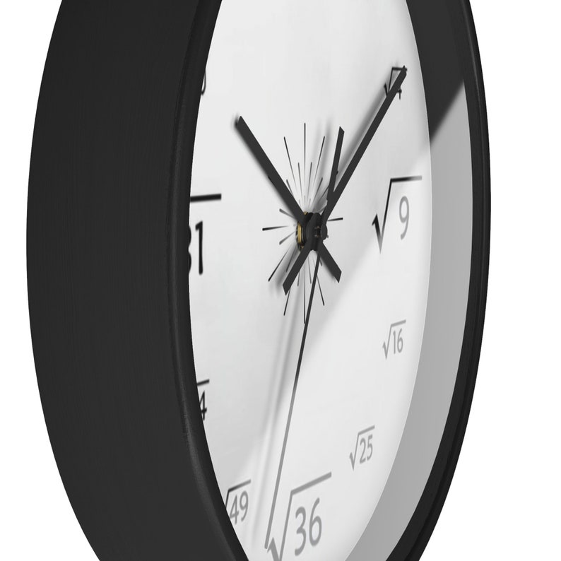Square Root Wall Clock, Math Clock, Unique Wall Clock, Kids Clock