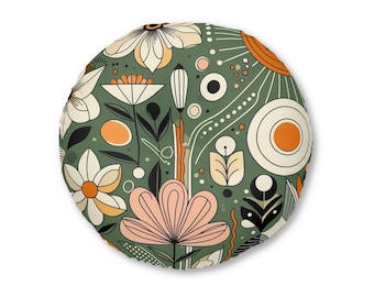 Floor Cushion, Floor Pillow, Round Floor Pillow, Large Floor Pillow, Tufted Floor Pillow, Sitting Cushion, Floor Seating, Cozy Floor Cushion