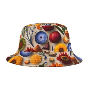 Bucket Hat, Flower Bucket Hat, Floral Bucket Hat, Rave Bucket Hat, Cute Hat Bucket, Women Sun Hat, Trendy Bucket Hat, Vacation Sun Hat, Gift