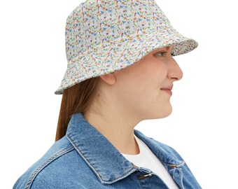 Floral Bucket Hat, Flower Bucket Hat, Colorful Bucket Hat