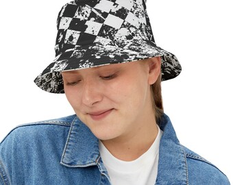 Woven Bucket Hat: Black Ombre, Handcrafted Seagrass - Etsy