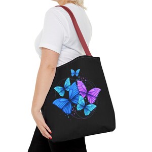 Butterfly Tote Bag, Stylish Tote Bag, Elegant Tote Bag, Chic Tote Bag, Cute Tote Bag, Trendy Tote Bag, Artistic Tote Bag, Nature Tote Bag image 10