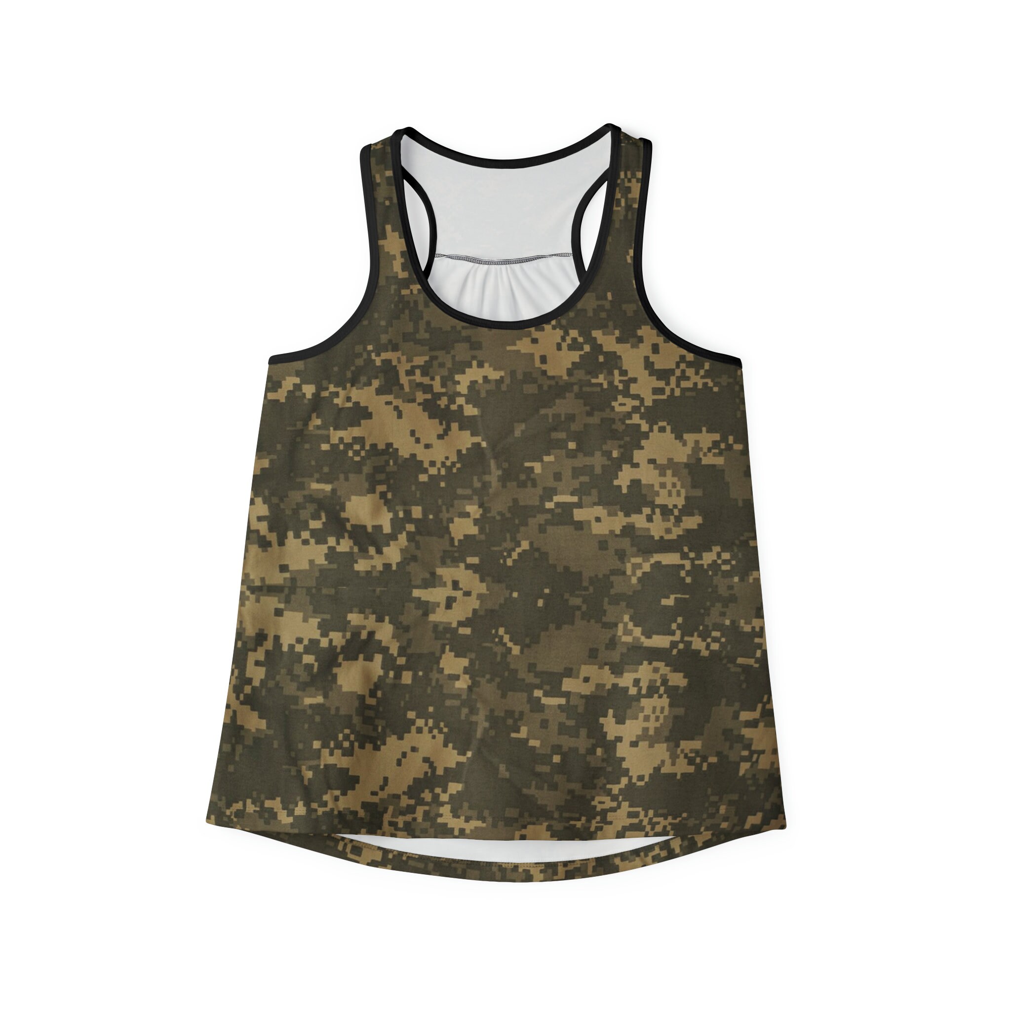 camouflage pattern tank top – YZ - トップス