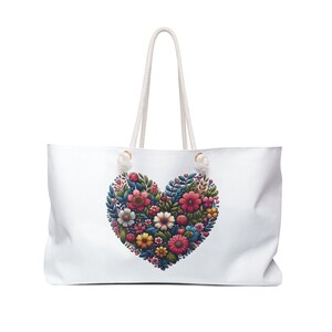 Floral Weekender Bag, Floral Bag, Bag for Women, Women Weekender Bag, Vacation Bag, Bag for Work, Women Bag for Travel, Weekender Bag