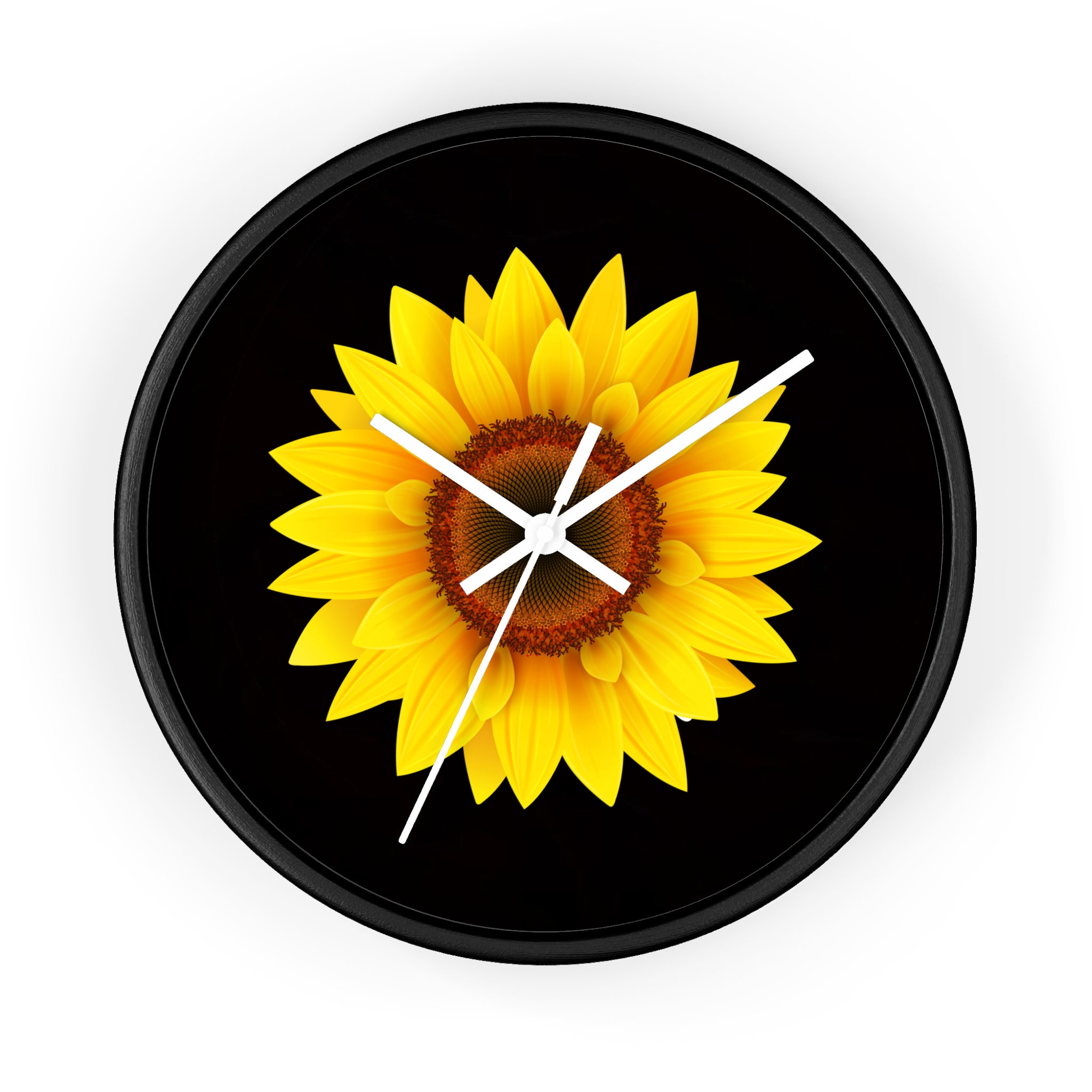 Sunflower Wall Clock, Sunflower Clock, Flower Clock, Floral Clock, Art ...
