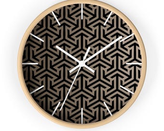 Geometric Wall Clock, Geometric Design Clock, Modern Wall Clock, Home Decor Clock, Unique Wall Clock, Cool Clock, Minimalist Wall Clock