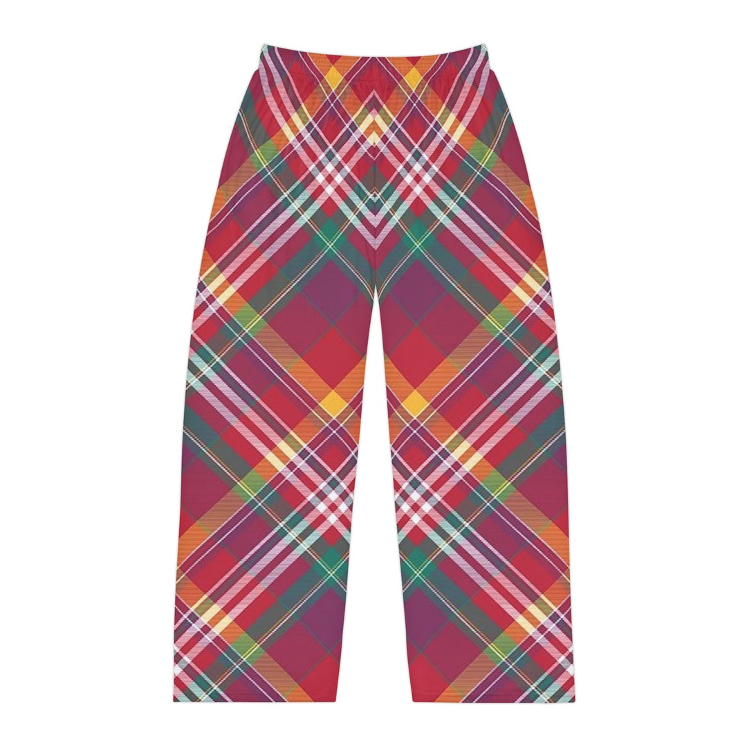 Men's Pajama Pants Red Pajama Pants Plaid Sleepwear Etsy