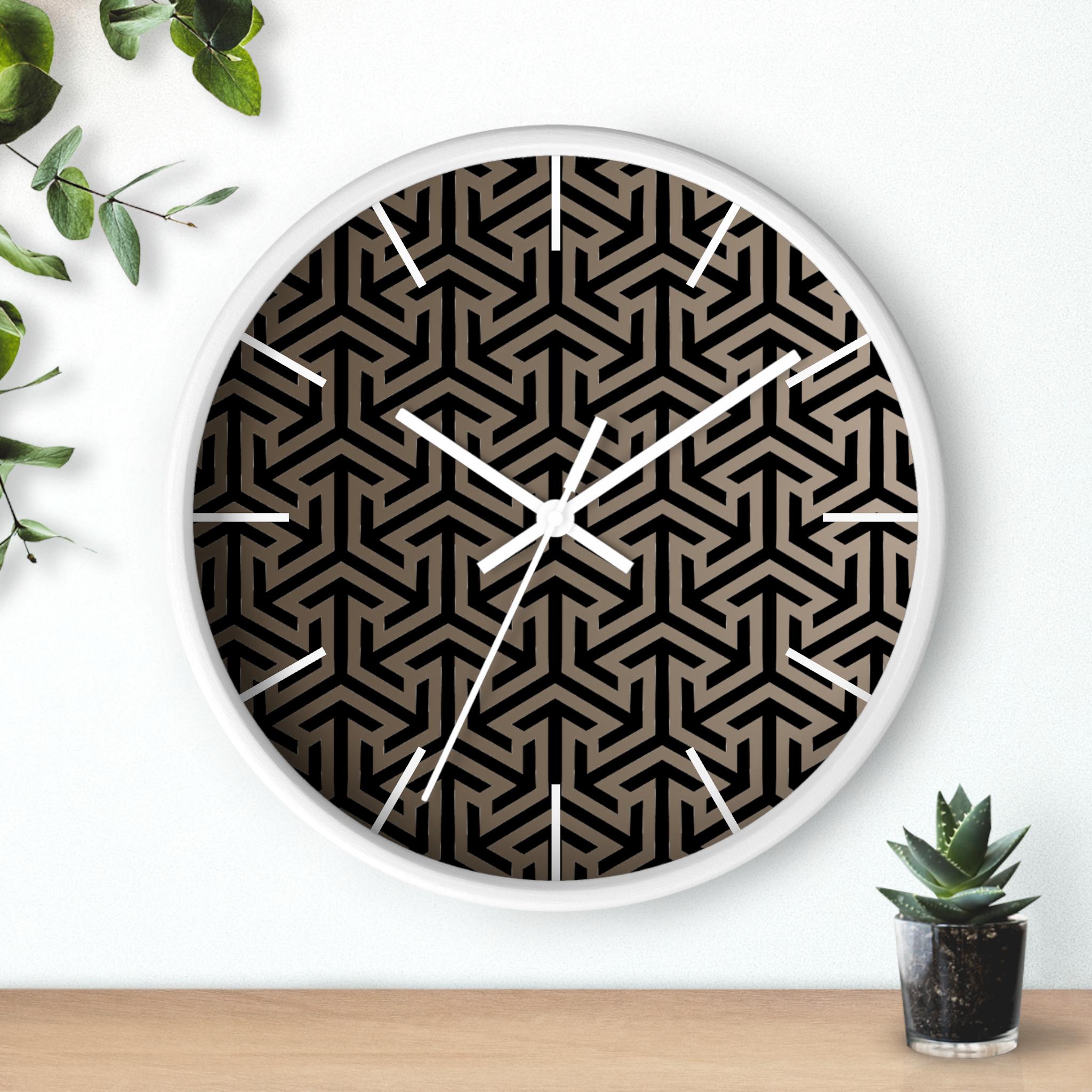 Geometric Wall Clock, Geometric Design Clock, Modern Wall Clock, Home ...