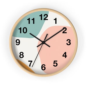 Minimalistische Wanduhr, Minimalistische Uhr, Bunte Uhr, Einzigartige Wanduhr, Moderne Wanduhr, Wohnzimmeruhr, Coole Uhr, Bürouhr